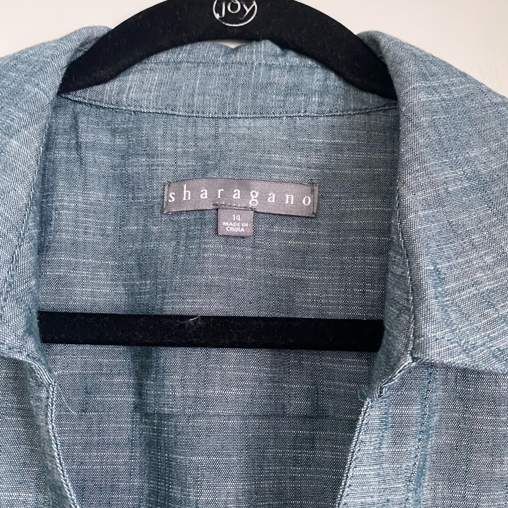 Summer dress ,sleeveless in light denim blue